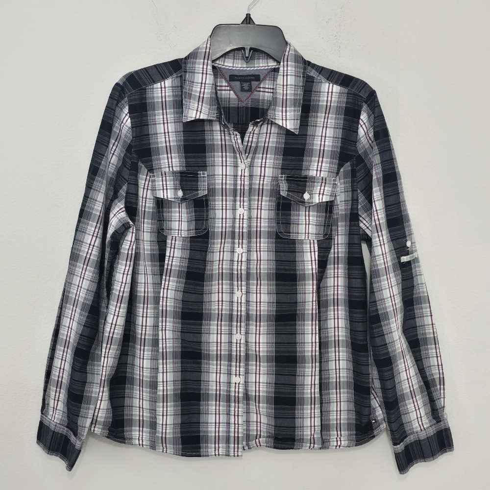 Tommy Hilfiger Plaid Button Front Shirt